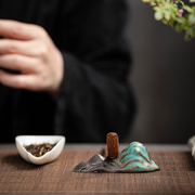 陶瓷创意小山茶盘摆件窑变养壶笔架笔托茶壶盖置茶桌装饰品茶玩