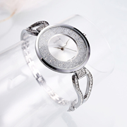 聚利时韩国时尚手链表，气质显白银色女士防水石英手表389