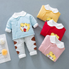 婴儿薄棉衣套装秋冬装纯棉，男女宝宝棉袄两件套新生儿，衣服夹棉保暖