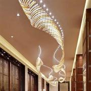 现代简约玻璃吊线灯o展厅酒店过道非标定制几何造型挂件灯