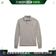 自营｜RALPHLAUREN/拉夫劳伦男士灰色棉质珠地布徽标长袖polo衫