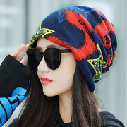 帽子女式韩版秋冬时尚加绒保暖套头帽，堆睡帽韩版潮流包头帽(包头帽)学生帽