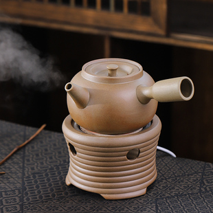 陶瓷复古养生电陶炉温茶炉煮茶器，烧水泡茶家用电丝加热围炉煮茶壶