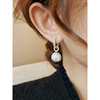 微镶锆石珍珠耳环女高级感轻奢小众设计时尚，气质耳扣耳钉纯银