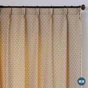 MIFU米夫 黄色灰色多色几何现代简约窗帘新中式遮光轻奢客厅卧室