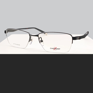 CHARMANT夏蒙Z钛ZT27046纯钛男士商务半框超轻舒适进口近视眼镜框