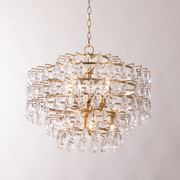 美式复古创意全铜水晶吊灯个性6层装饰客厅吊灯梦幻卧室吊灯