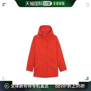 欧洲直邮AIGLE/艾高23 女士橘红色棉质防水束腰修身中款外套