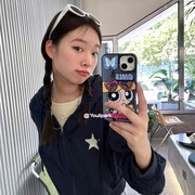 韩国ins卡通动漫女警适用于苹果se2手机壳，iphone7小众创意8plus6splus硅胶，i5s直边全包套4代p女潮防摔套