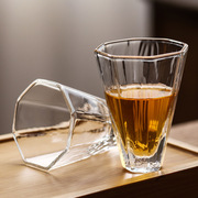日式锤纹花茶茶杯功夫茶具，高硼硅玻璃小品杯，加厚透明品茗杯小水杯