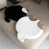 倚澳白兔毛绒坐垫可爱猫形加厚卡通，坐椅垫仿毛柔软黑色宠物垫防滑