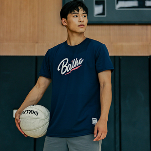 BALLHO夏季运动T恤男篮球短袖速干衣透气排汗训练美式半袖投篮服