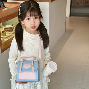儿童包2024韩国版撞色迷你pu双肩包亲子小清新可爱多用小背包