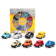 跨境儿童合金玩具车Q版迷你工程车模型回力小汽车男孩子生日礼物