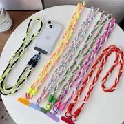 仙女款手机挂绳珍珠链尼龙绳编织长款绳子创意防丢斜挎可背包包带