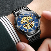 瑞士金表男机械表高档9901欧利时镂空夜光品牌十大手表全自动男表