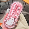 三丽鸥kt猫不锈钢餐具套装HelloKitty勺子叉子带盒两件套装防摔女