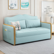 北欧多功能沙发床，可折叠客厅双人两用1.5小户型实木，1.8布艺小沙发