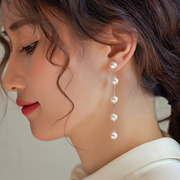 赛赛莉安施家珍珠s925纯银，气质长款流苏耳环，无耳洞耳夹简约百搭女