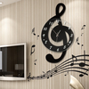 音乐音符北欧客厅家用时尚，创意钟表个性，石英装饰时钟静音艺术挂钟