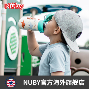 Nuby努比宝宝保温杯316不锈钢儿童吸管保温杯男女童直饮运动水杯