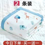婴儿浴巾纯棉纱布新生儿童盖毯宝宝专用吸水洗澡专用包被薄款超软