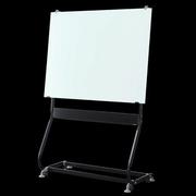 钢化玻璃白板黑色可擦写办公写字板支架式
