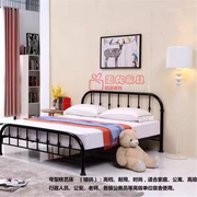 深圳铁床黑色50管加厚铁艺床1.2米单人，1.5米双人床单层公寓床床架