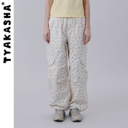 TYAKASHA塔卡沙裤子女夏季直筒裤小众设计少女长裤休闲裤