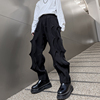 南夏乔裝24原创设计感多褶皱，哈伦裤男小众，暗黑系休闲裤个性长裤潮