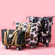 旅行包带滑轮女大容量收纳袋折叠旅行收纳包短途(包短途)行李，包手提(包手提)待产包