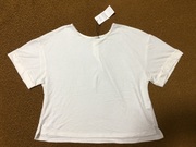 外贸原单 日本日单 简约纯色白色短袖宽松休闲T恤 基本款设计感
