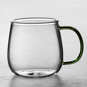 玻璃杯马克杯女耐热透明水杯家用牛奶带盖咖啡杯带把可爱小水杯
