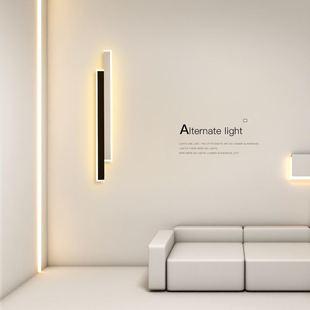 极简长条led壁灯现代简约客厅灯楼梯创意背景墙线条卧室灯床头灯