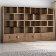 书架置物架落地简易书柜一体靠墙，组合家用柜子储物柜收纳柜展示柜