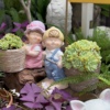 佳鲤男孩女孩花盆创意萌娃花盆，庭院摆件家居花园客厅摆件