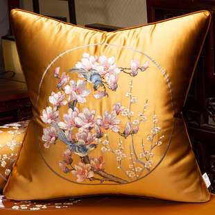 中式古典沙发抱枕客厅家用靠枕软包高档床头长条靠垫套不含芯定制