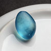 蓝色水晶冰种海蓝宝藍寶石随形鹅卵型高级感矿物原石标本吊坠项链