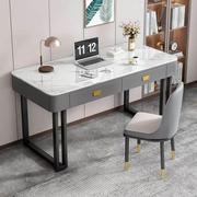 钢化玻璃电脑桌台式电竞桌子女生卧室书桌梳妆台一体办公桌椅组合