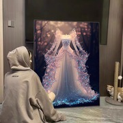 梦幻水晶婚纱钻石画2023客厅十字绣点钻砖石贴画手工diy卧室