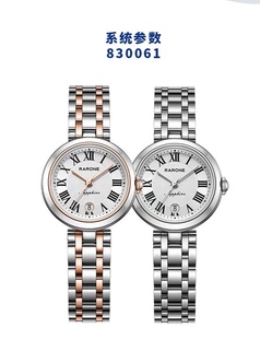 雷诺手表时尚罗马纹，石英日历女表钢带防水女士，手表830061