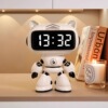 创意机器猫客厅卧室家用桌面台式钟表摆放式电子钟小闹钟时钟摆件