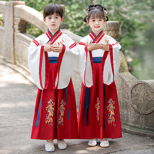 汉服男童国学服儿童中国风古装书童服装幼儿园小学生弟子规演出服