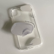 韩国ins小众设计eatingsoap咬一口肥皂透明手机壳，支架苹果iphone果冻壳