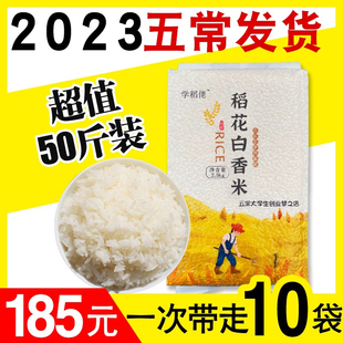 2023年五常大米新米稻花飘香2号25kg商用食堂长粒50斤