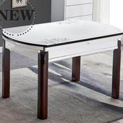 实木餐桌 可伸缩折叠餐桌椅组合非大理石餐桌椅套装g 圆形饭桌