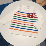 2021秋季日系男女儿童装，卡通小熊kitty彩条纹miki合作长袖t恤