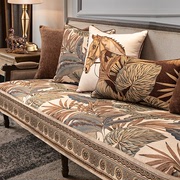 美式沙发垫高端奢华真皮防滑坐垫，现代轻奢风，四季通用欧式沙发套罩