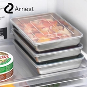 日本制Arnest不锈钢食品收纳盒冰箱冷藏保鲜盒带盖厨房备餐盘套装