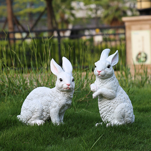 花园装饰庭院户外幼儿园，装饰摆件工艺品雕塑，仿真动物兔子摆件